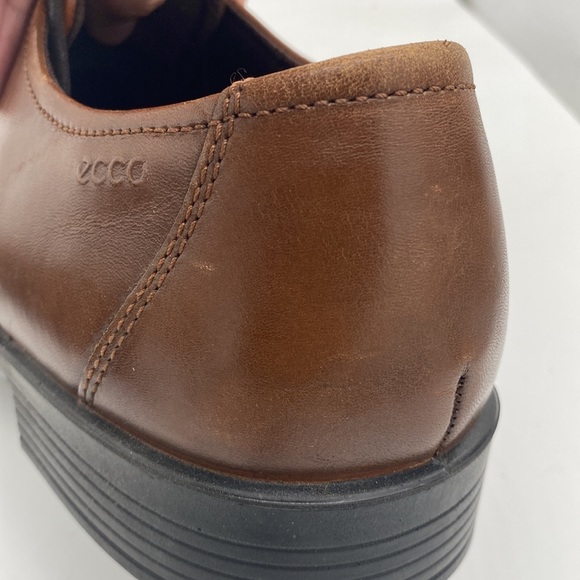 Ecco Dress Shoes Oxfords Derbys Brown Mens Size 43 9 9.5 - Picture 14 of 14